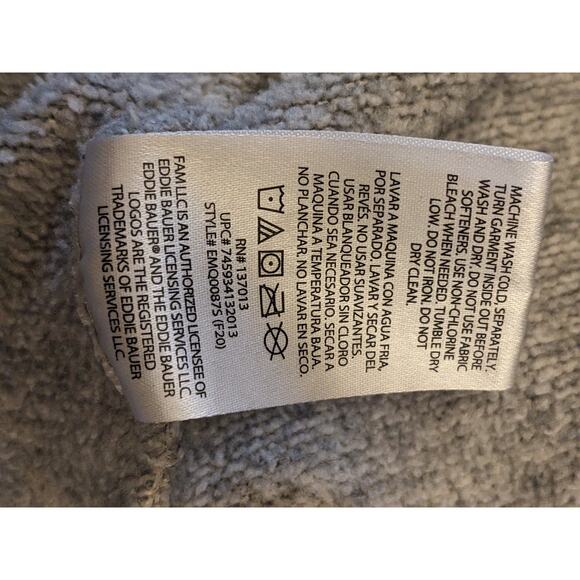 Eddie Bauer Fleece Sweater Mens XXL Gray 1/4 Zip Pullover Gray Hiking Sweatshirt - Picture 12 of 14